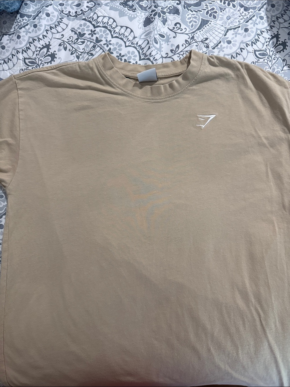 Gymshark Women’s Beige Crewneck Short Sleeve T-Shirt